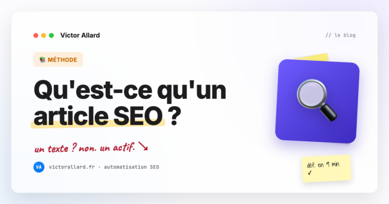 Qu&rsquo;est-ce qu&rsquo;un article SEO ?