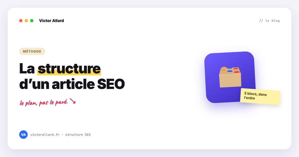 Structure d’un article SEO