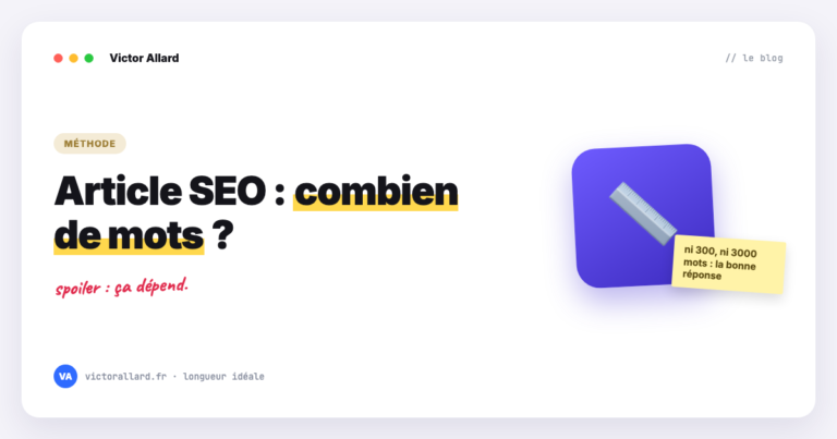 Article SEO : combien de mots ?