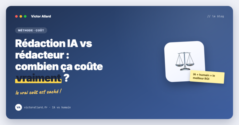 Rédaction IA vs rédacteur : combien ça coûte vraiment ?