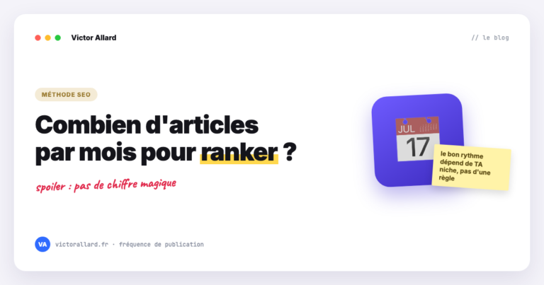 Combien d&rsquo;articles publier par mois pour ranker ?