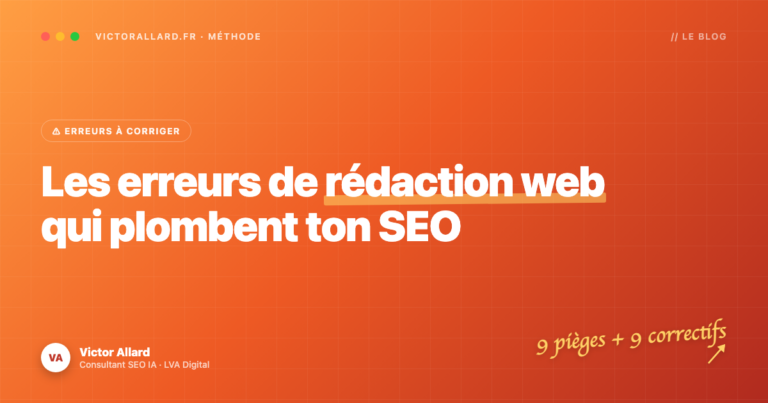 Erreurs de rédaction web : corrige tes pièges SEO