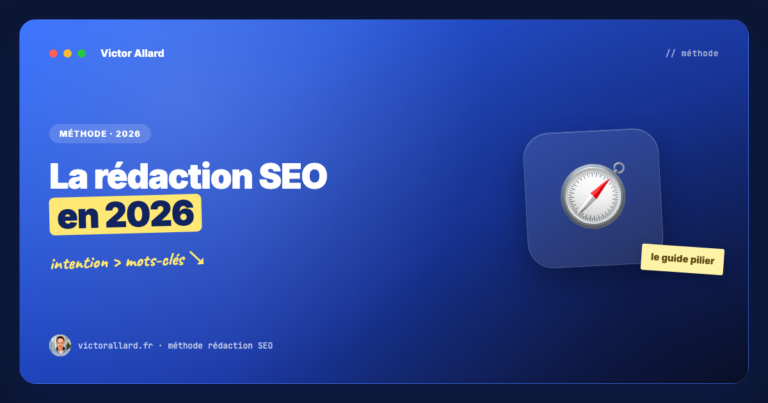 La rédaction SEO en 2026 : la méthode complète (la discipline, le workflow, les compétences)